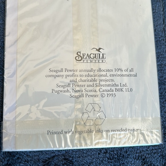 NWT🌟VINTAGE🗝️SEAGULL💫1993 Pewter Taurus ♉️ Zodiac Sign Bookmark + Card - Picture 7 of 7